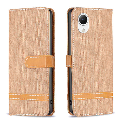 Funda de Cuero Cartera con Soporte Carcasa B16F para Samsung Galaxy A23 5G SC-56C Oro