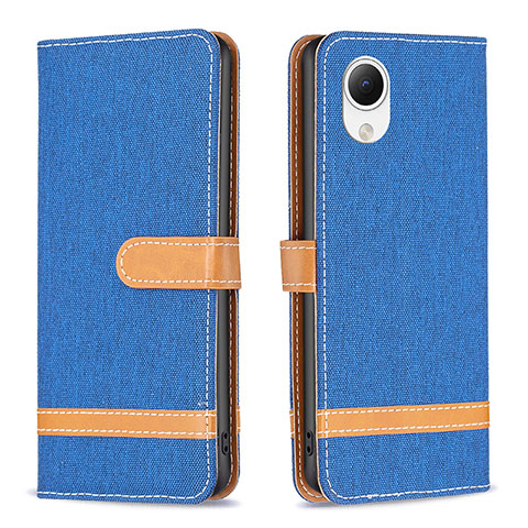 Funda de Cuero Cartera con Soporte Carcasa B16F para Samsung Galaxy A23e 5G Azul