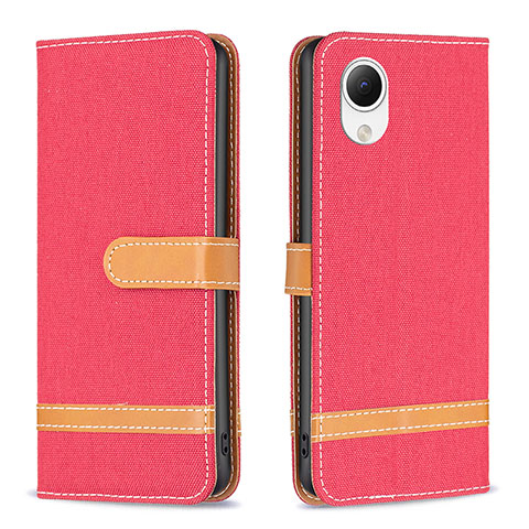 Funda de Cuero Cartera con Soporte Carcasa B16F para Samsung Galaxy A23s Rojo