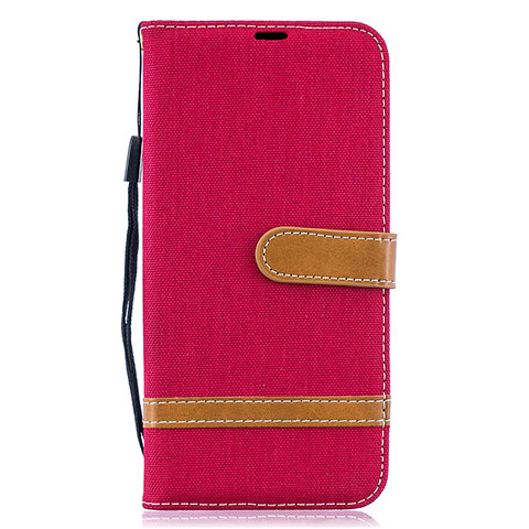 Funda de Cuero Cartera con Soporte Carcasa B16F para Samsung Galaxy A30S Rojo