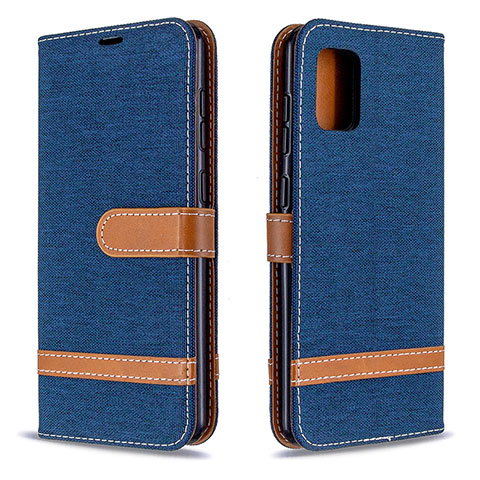 Funda de Cuero Cartera con Soporte Carcasa B16F para Samsung Galaxy A31 Azul Real