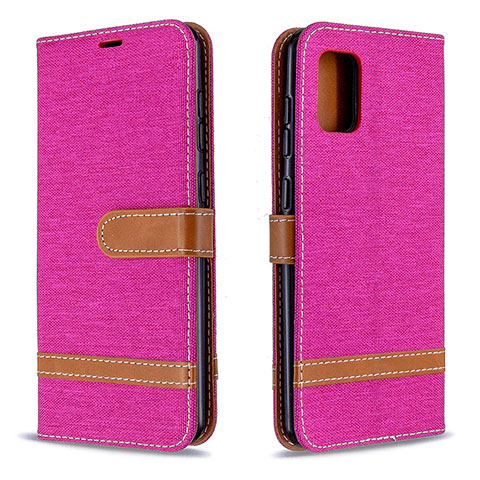 Funda de Cuero Cartera con Soporte Carcasa B16F para Samsung Galaxy A31 Rosa Roja