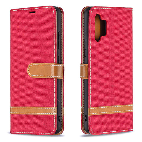 Funda de Cuero Cartera con Soporte Carcasa B16F para Samsung Galaxy A32 4G Rojo