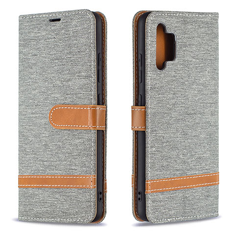 Funda de Cuero Cartera con Soporte Carcasa B16F para Samsung Galaxy A32 5G Gris