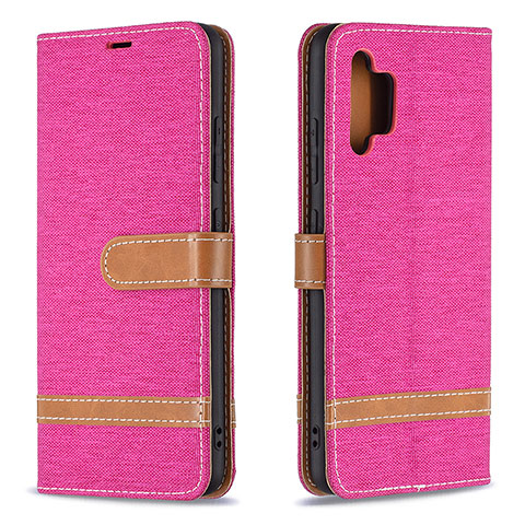 Funda de Cuero Cartera con Soporte Carcasa B16F para Samsung Galaxy A32 5G Rosa Roja