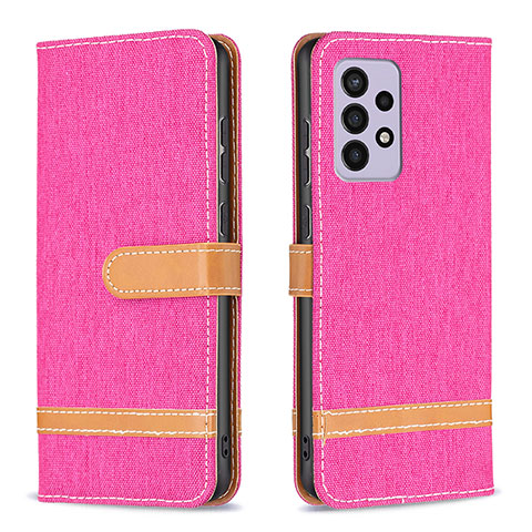 Funda de Cuero Cartera con Soporte Carcasa B16F para Samsung Galaxy A33 5G Rosa Roja