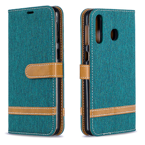 Funda de Cuero Cartera con Soporte Carcasa B16F para Samsung Galaxy A40s Verde