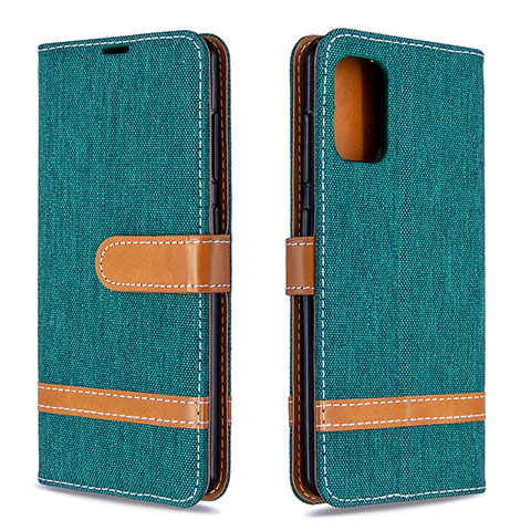 Funda de Cuero Cartera con Soporte Carcasa B16F para Samsung Galaxy A41 Verde