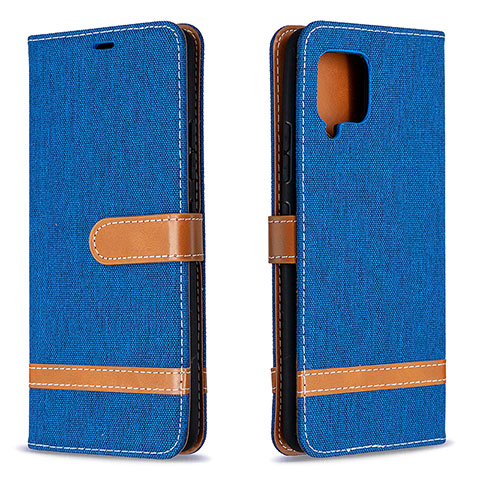 Funda de Cuero Cartera con Soporte Carcasa B16F para Samsung Galaxy A42 5G Azul