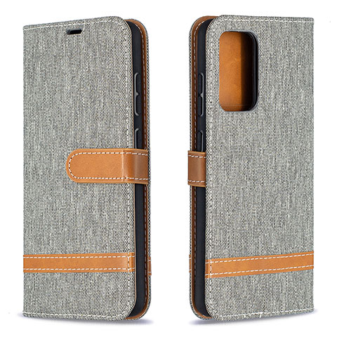 Funda de Cuero Cartera con Soporte Carcasa B16F para Samsung Galaxy A52 4G Gris