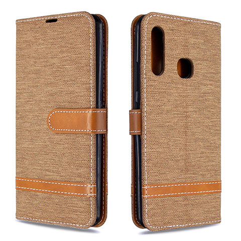 Funda de Cuero Cartera con Soporte Carcasa B16F para Samsung Galaxy A70E Oro