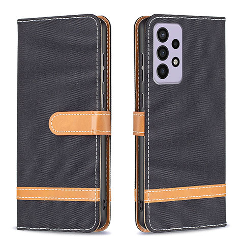 Funda de Cuero Cartera con Soporte Carcasa B16F para Samsung Galaxy A73 5G Negro