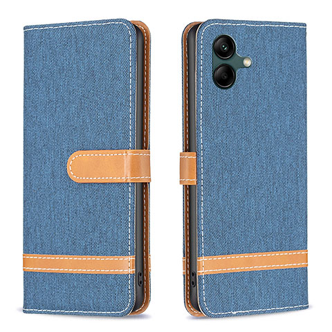 Funda de Cuero Cartera con Soporte Carcasa B16F para Samsung Galaxy F04 Azul Real