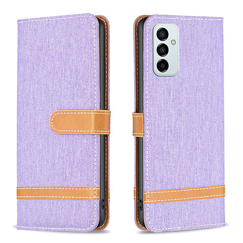 Funda de Cuero Cartera con Soporte Carcasa B16F para Samsung Galaxy F23 5G Purpura Claro