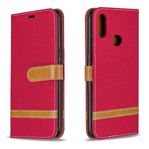 Funda de Cuero Cartera con Soporte Carcasa B16F para Samsung Galaxy M01s Rojo