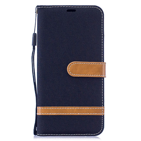 Funda de Cuero Cartera con Soporte Carcasa B16F para Samsung Galaxy M10 Negro