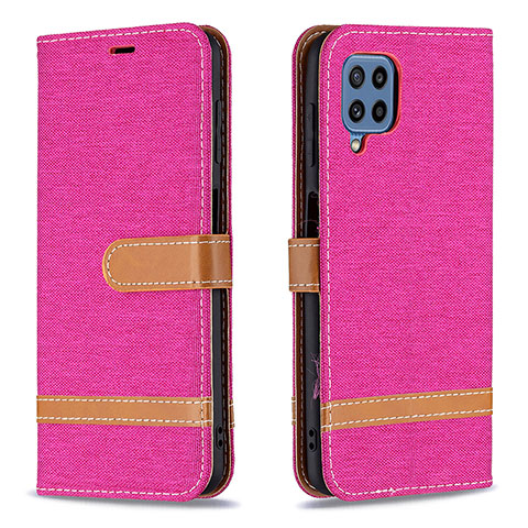 Funda de Cuero Cartera con Soporte Carcasa B16F para Samsung Galaxy M32 4G Rosa Roja