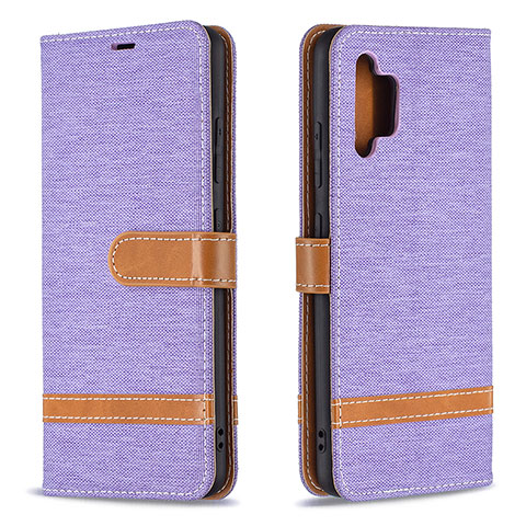 Funda de Cuero Cartera con Soporte Carcasa B16F para Samsung Galaxy M32 5G Purpura Claro