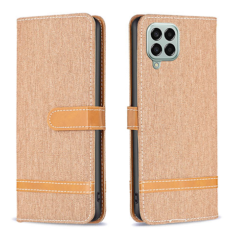 Funda de Cuero Cartera con Soporte Carcasa B16F para Samsung Galaxy M33 5G Oro