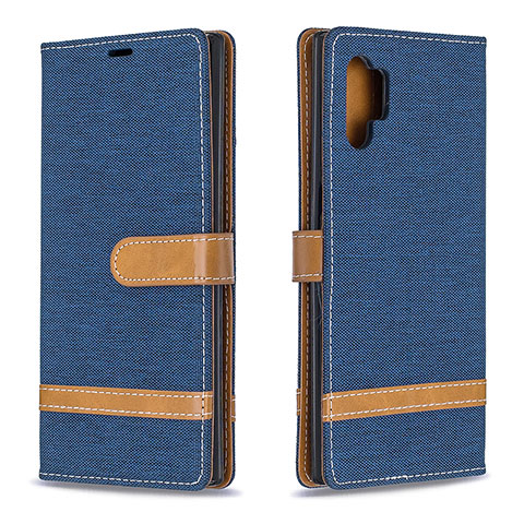 Funda de Cuero Cartera con Soporte Carcasa B16F para Samsung Galaxy Note 10 Plus 5G Azul Real