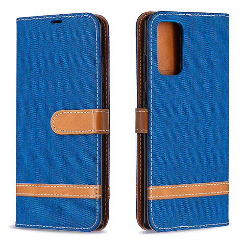 Funda de Cuero Cartera con Soporte Carcasa B16F para Samsung Galaxy Note 20 5G Azul