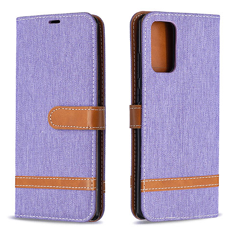 Funda de Cuero Cartera con Soporte Carcasa B16F para Samsung Galaxy Note 20 5G Purpura Claro