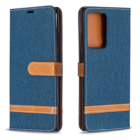 Funda de Cuero Cartera con Soporte Carcasa B16F para Samsung Galaxy Note 20 Ultra 5G Azul Real