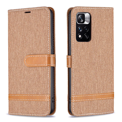 Funda de Cuero Cartera con Soporte Carcasa B16F para Xiaomi Mi 11i 5G (2022) Oro