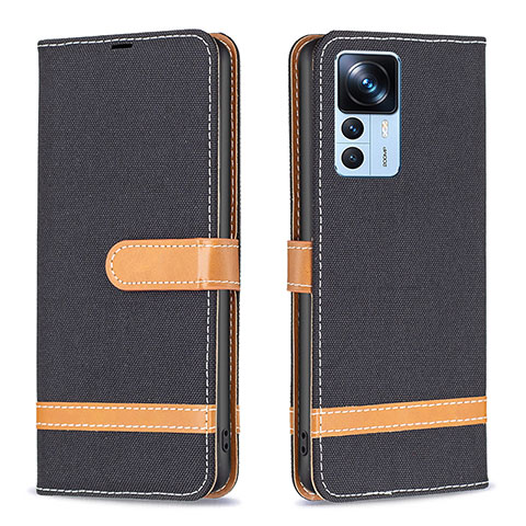 Funda de Cuero Cartera con Soporte Carcasa B16F para Xiaomi Mi 12T 5G Negro