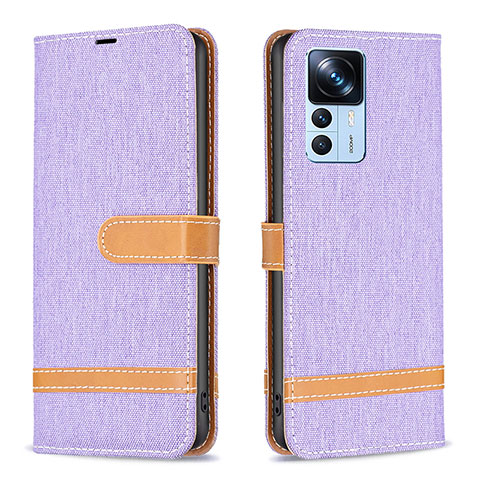 Funda de Cuero Cartera con Soporte Carcasa B16F para Xiaomi Mi 12T 5G Purpura Claro