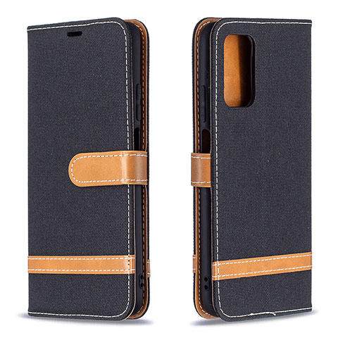 Funda de Cuero Cartera con Soporte Carcasa B16F para Xiaomi Poco M3 Negro