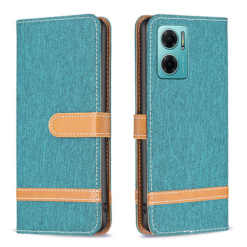 Funda de Cuero Cartera con Soporte Carcasa B16F para Xiaomi Redmi 10 5G Verde