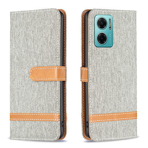 Funda de Cuero Cartera con Soporte Carcasa B16F para Xiaomi Redmi 10 Prime Plus 5G Gris