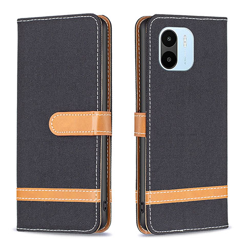 Funda de Cuero Cartera con Soporte Carcasa B16F para Xiaomi Redmi A2 Negro