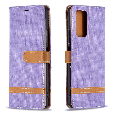 Funda de Cuero Cartera con Soporte Carcasa B16F para Xiaomi Redmi Note 10 Pro 4G Purpura Claro