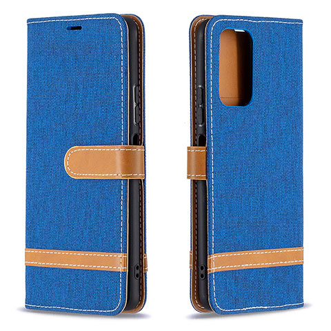 Funda de Cuero Cartera con Soporte Carcasa B16F para Xiaomi Redmi Note 10 Pro Max Azul