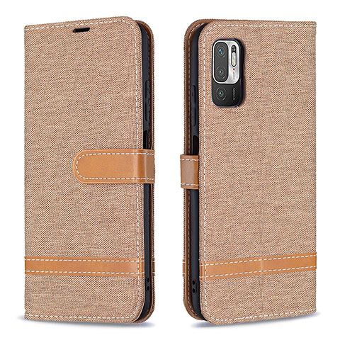 Funda de Cuero Cartera con Soporte Carcasa B16F para Xiaomi Redmi Note 10T 5G Oro