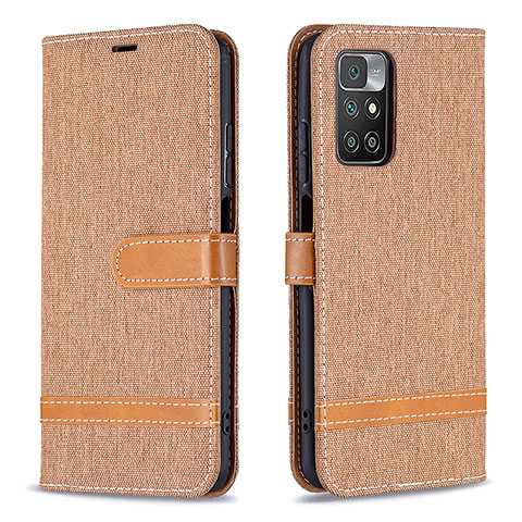 Funda de Cuero Cartera con Soporte Carcasa B16F para Xiaomi Redmi Note 11 4G (2021) Oro