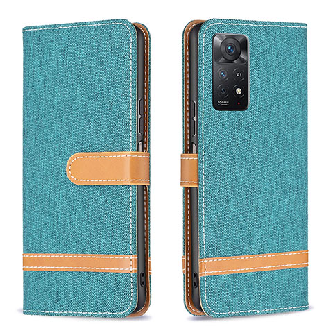 Funda de Cuero Cartera con Soporte Carcasa B16F para Xiaomi Redmi Note 11 Pro 5G Verde