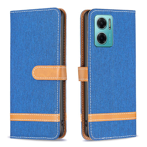 Funda de Cuero Cartera con Soporte Carcasa B16F para Xiaomi Redmi Note 11E 5G Azul