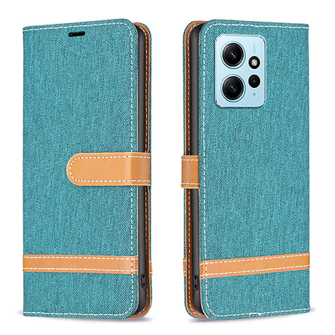 Funda de Cuero Cartera con Soporte Carcasa B16F para Xiaomi Redmi Note 12 4G Verde