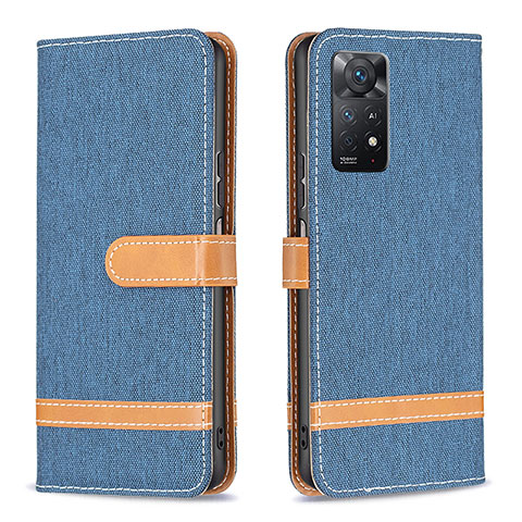 Funda de Cuero Cartera con Soporte Carcasa B16F para Xiaomi Redmi Note 12 Pro 4G Azul Real