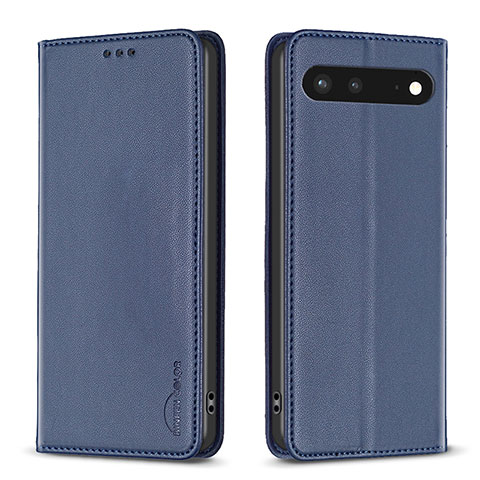 Funda de Cuero Cartera con Soporte Carcasa B17F para Google Pixel 7 5G Azul