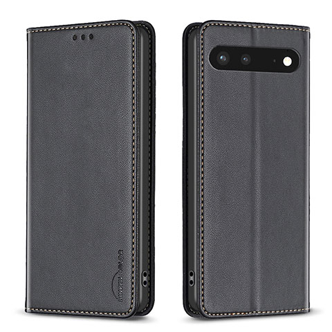 Funda de Cuero Cartera con Soporte Carcasa B17F para Google Pixel 7 5G Negro