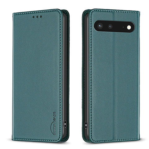 Funda de Cuero Cartera con Soporte Carcasa B17F para Google Pixel 7 5G Verde