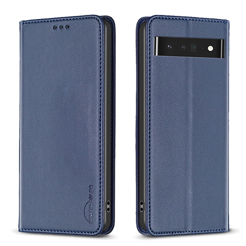 Funda de Cuero Cartera con Soporte Carcasa B17F para Google Pixel 7 Pro 5G Azul