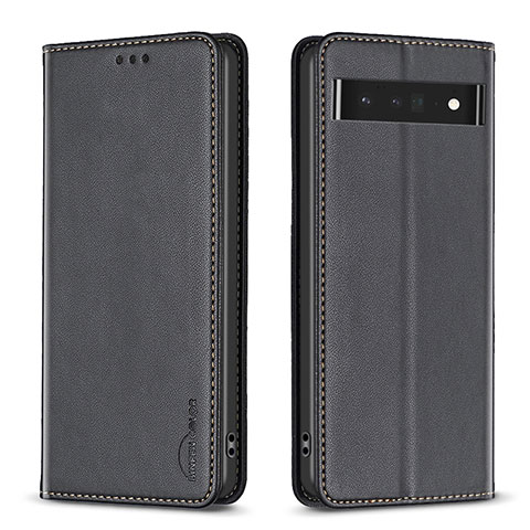 Funda de Cuero Cartera con Soporte Carcasa B17F para Google Pixel 7 Pro 5G Negro