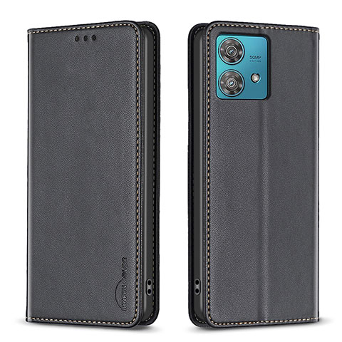 Funda de Cuero Cartera con Soporte Carcasa B17F para Motorola Moto Edge 40 Neo 5G Negro