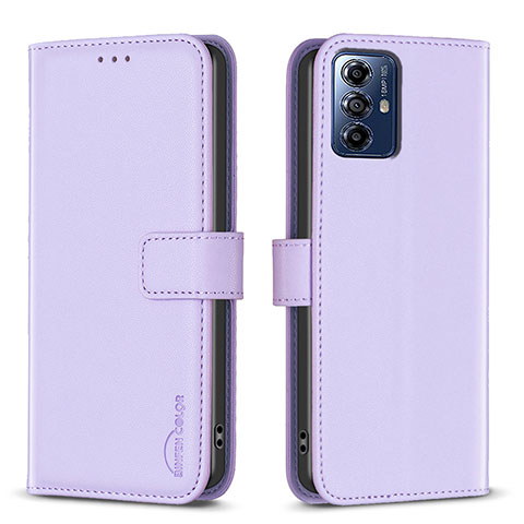 Funda de Cuero Cartera con Soporte Carcasa B17F para Motorola Moto G Play (2023) Purpura Claro