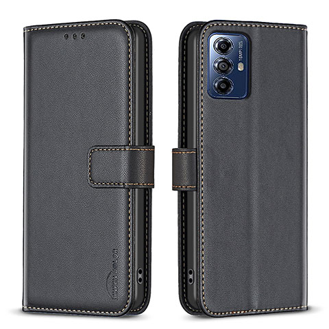 Funda de Cuero Cartera con Soporte Carcasa B17F para Motorola Moto G Play Gen 2 Negro